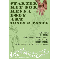 Hennacat First Timer's Starter Kit - Cones and Paste  Hennacat First Timer's Starter Kit - Cones and Paste