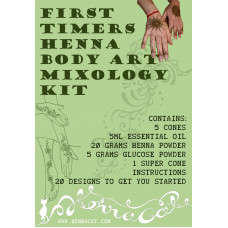 Hennacat Starter Kit - First Timer's Mixology Kit (traditional cone applicator and ready to mix henna powder) Hennacat Starter Kit - First Timer's Mixology Kit (traditional cone applicator and ready to mix henna powder)